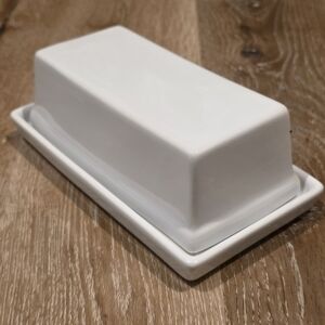 Mainstays White Stoneware Butter Dish